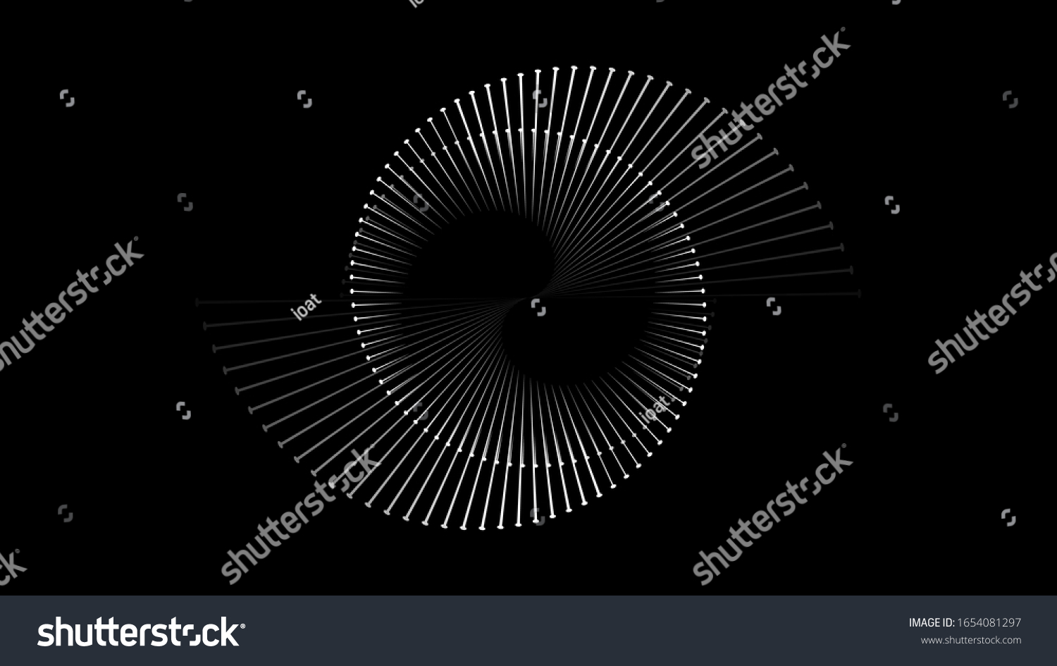 Spiral lydbølge rytme linje dynamisk abstrakt vektor baggrund Stock-vektor